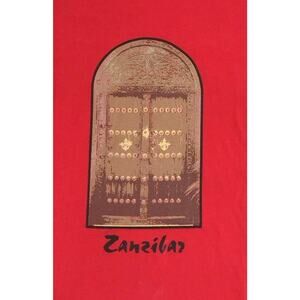 Doors Of Zanzibar Airborne T-shirt Red 2XL New cotton Africa Travel